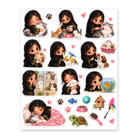 Fattoum Pet Lovers Sticker Sheet
