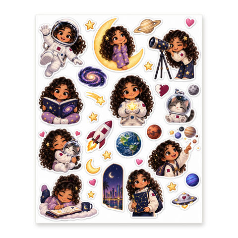 Fattoum Space Sticker Sheet