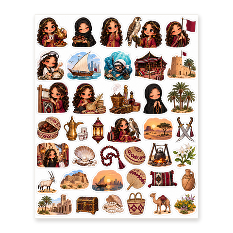 Fattoum Old Qatar Sticker Sheet