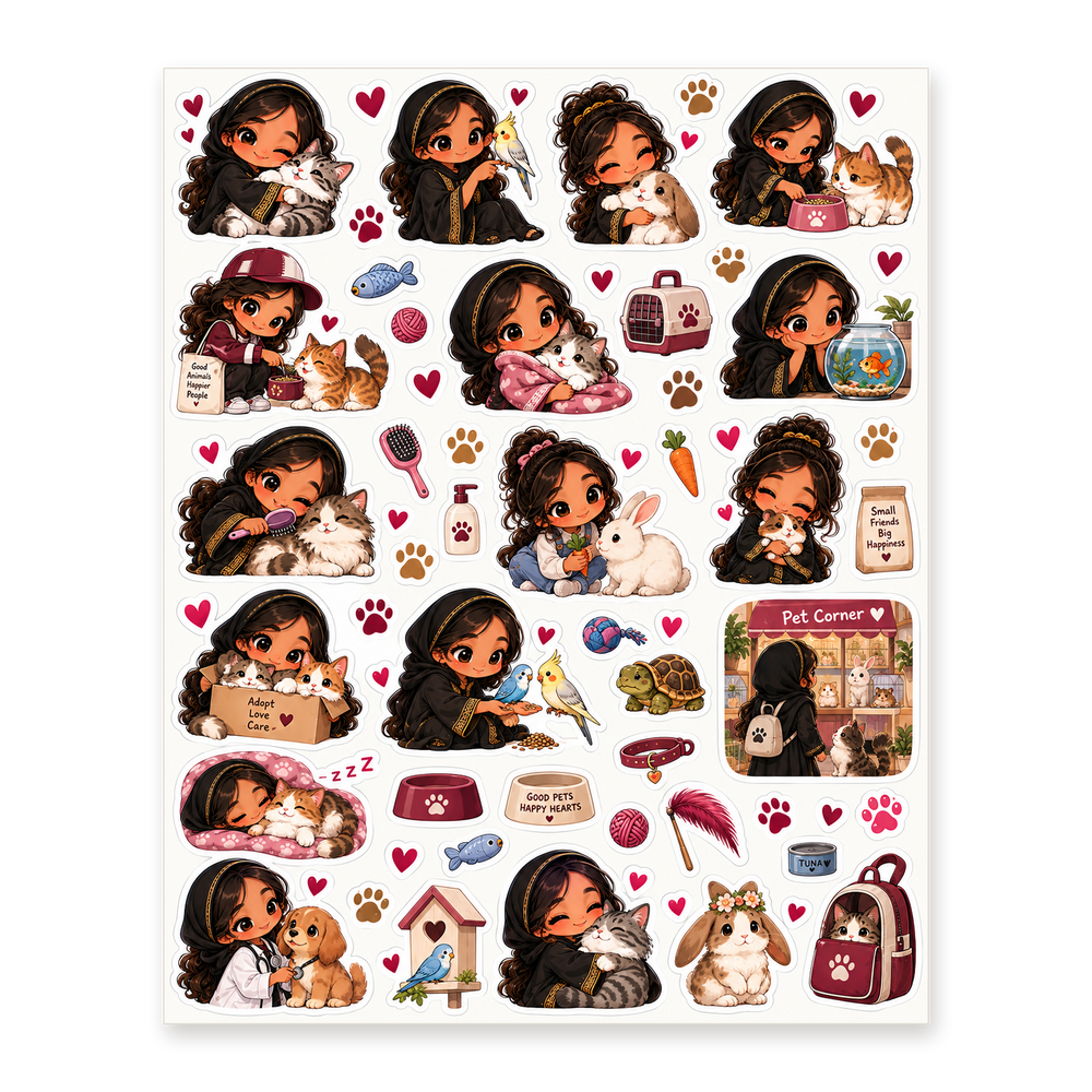 Fattoum Pets Sticker Sheet